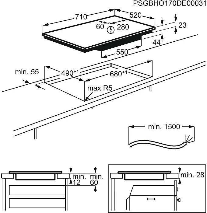 AEG IKE74441FB 6000 Bridge induktiotaso, 70 cm - Image 5