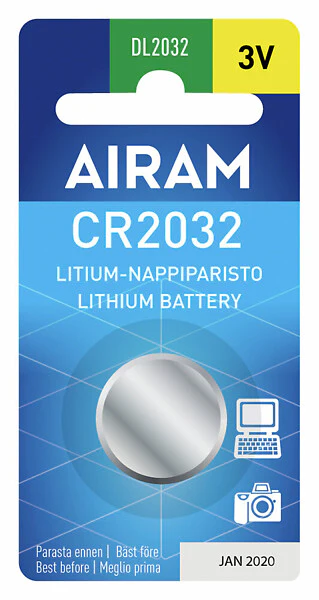 AIRAM LITIUMPARISTO CR2032 3V 1/BL