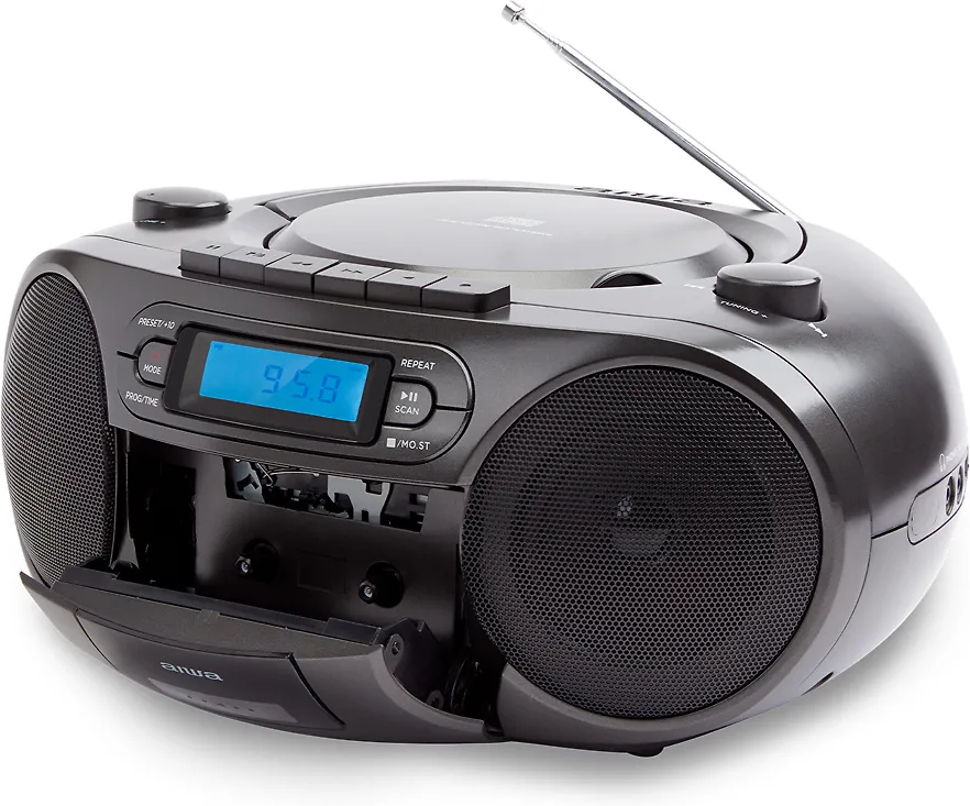 Aiwa BBTC-550BK boombox, musta