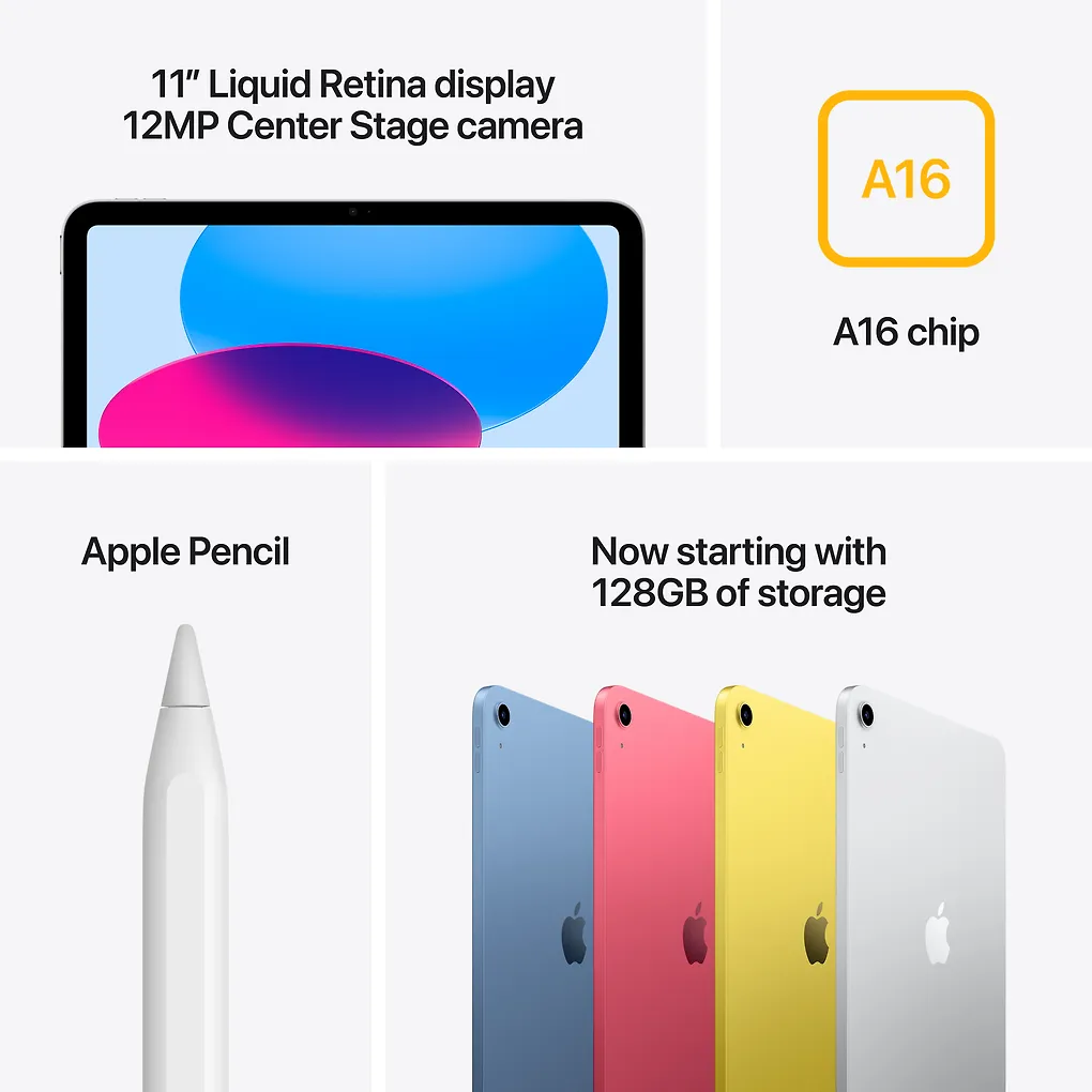 Apple iPad 11" 128 Gt WiFi 2025 -tabletti, hopea (MD3Y4) - Image 7