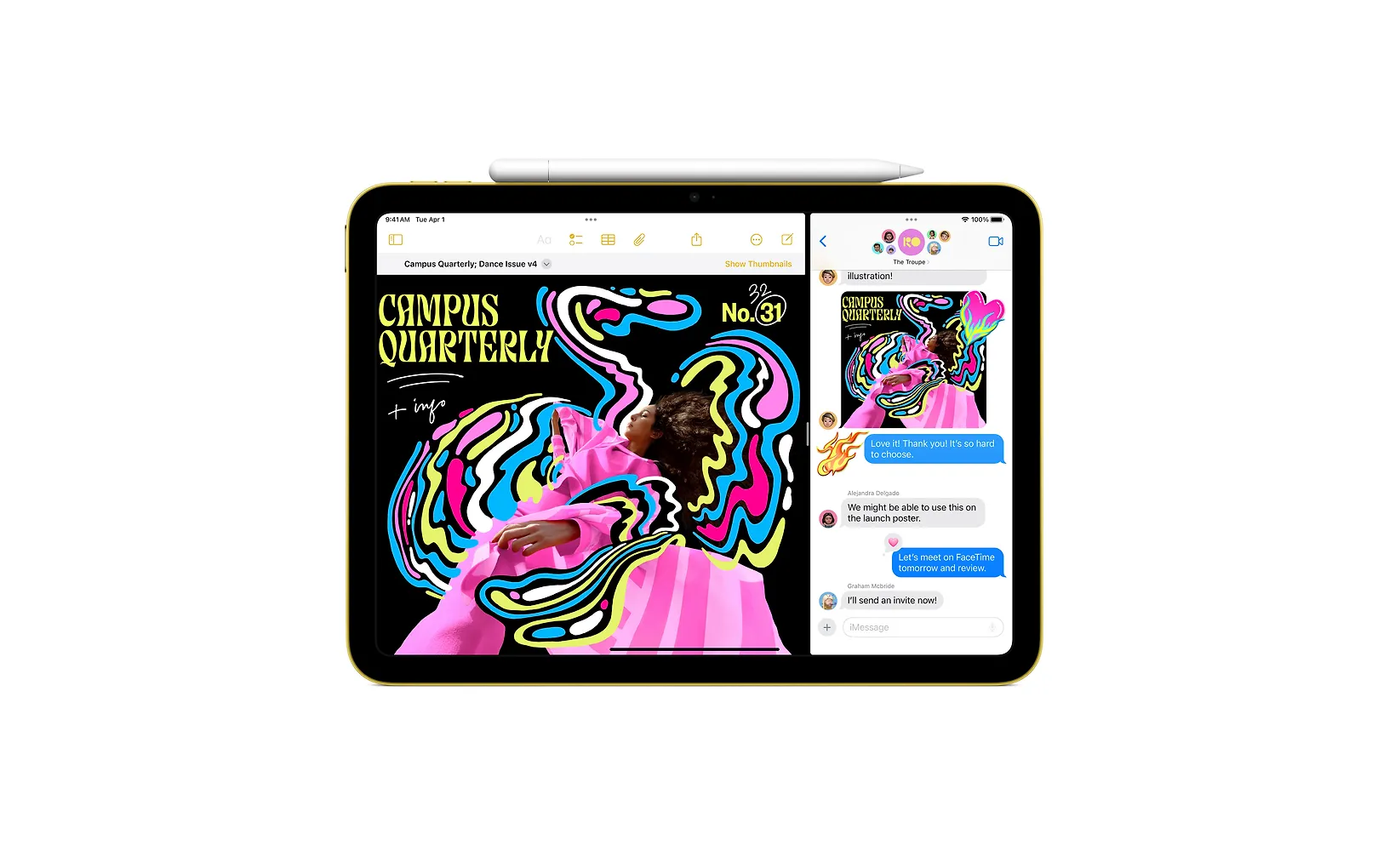Apple iPad 11" 256 Gt WiFi 2025 -tabletti, pinkki (MD4P4) - Image 4