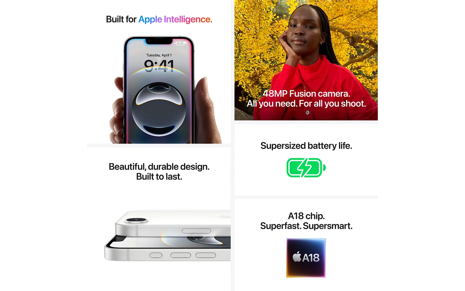 Apple iPhone 16e 256 Gt -puhelin, valkoinen (MD1W4) - Image 6
