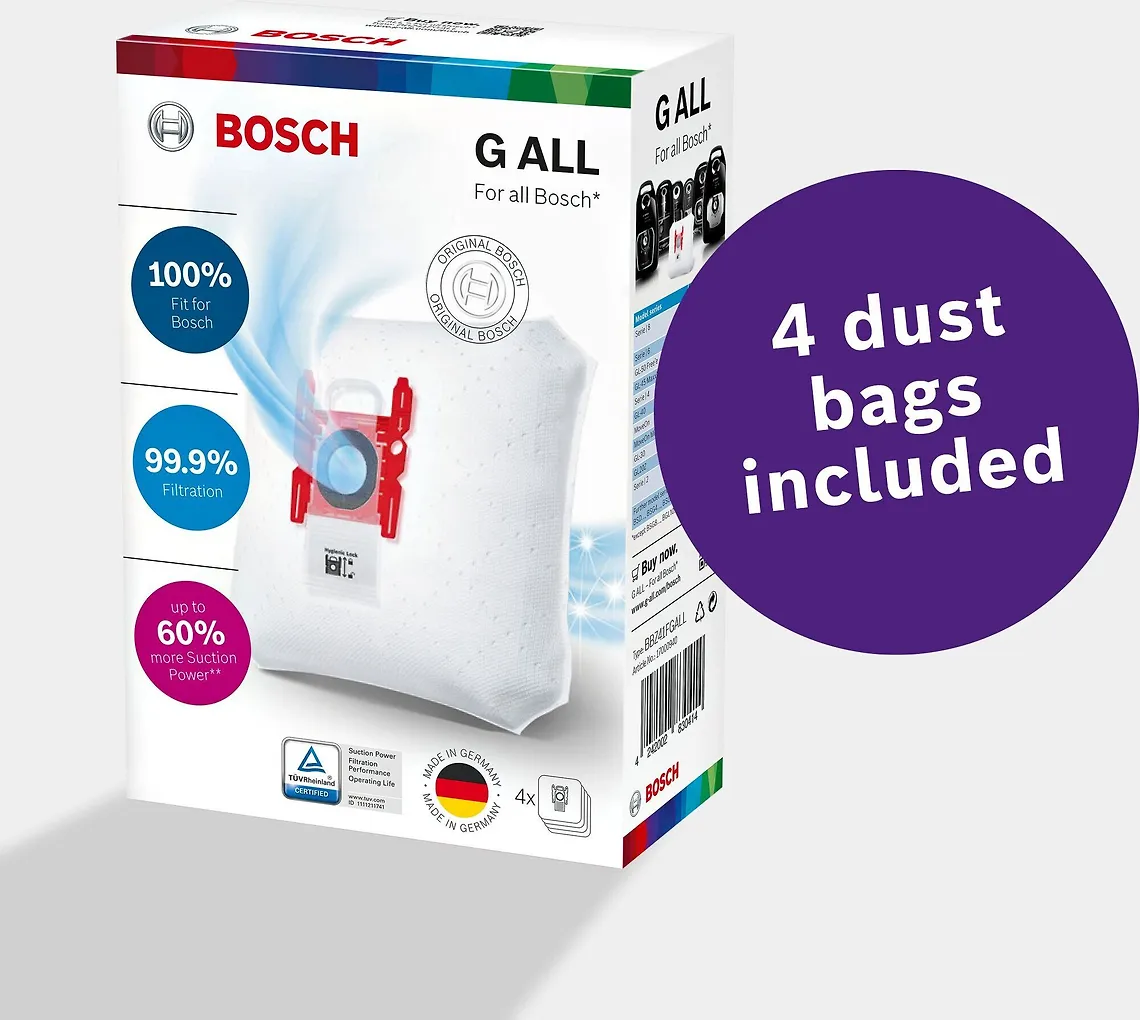 Bosch BBZ41FGALL-pölypussi, 4 kpl - Image 3