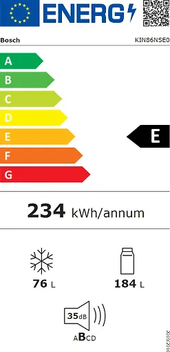 Bosch KIN86NSE0 Serie 2 -jääkaappipakastin, integroitava - Image 12