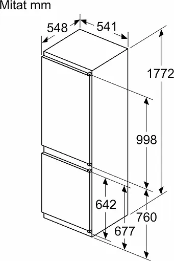 Bosch KIN86NSE0 Serie 2 -jääkaappipakastin, integroitava - Image 8