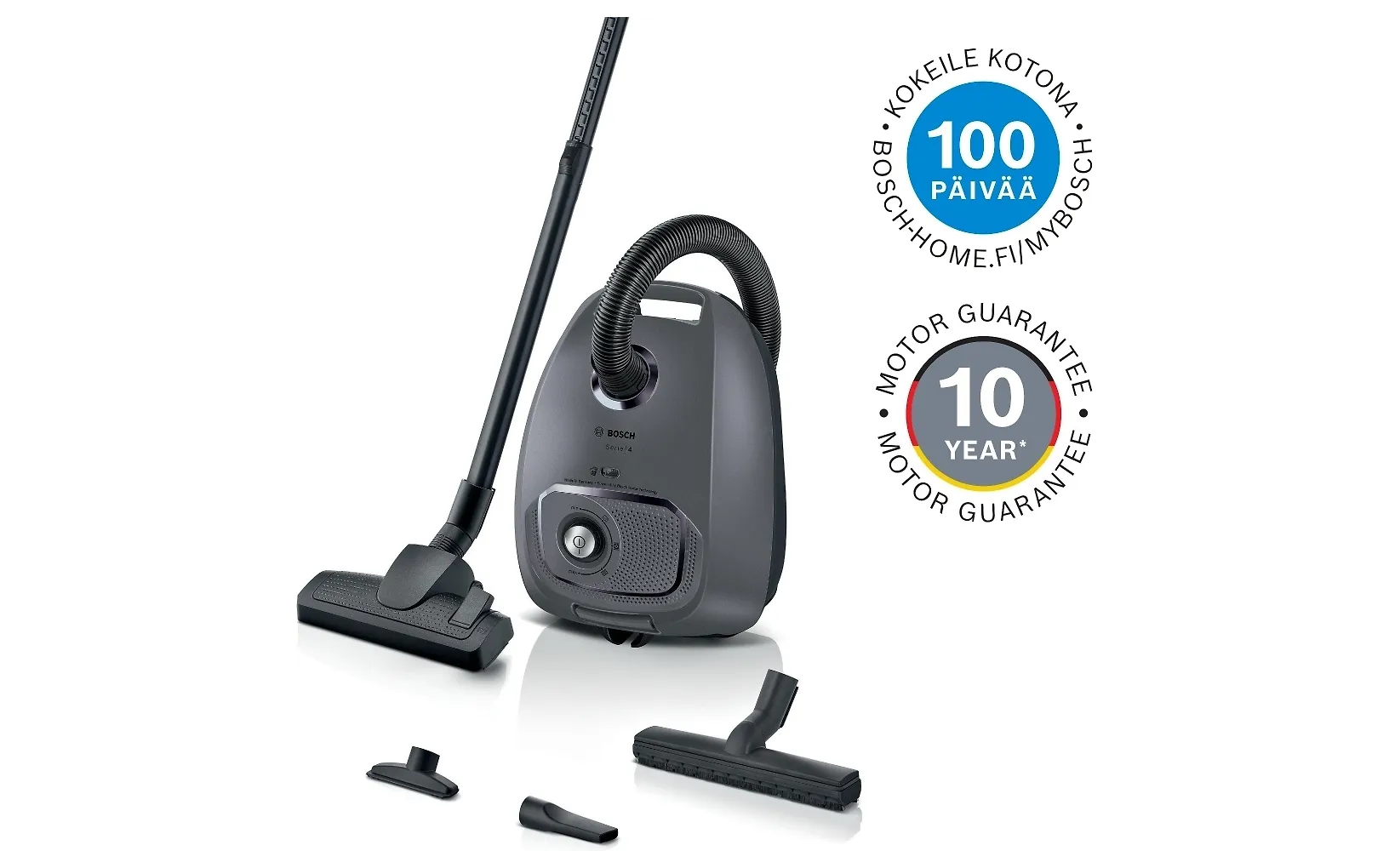 Bosch Serie 4 pölynimuri, BGL41GR3H, harmaa