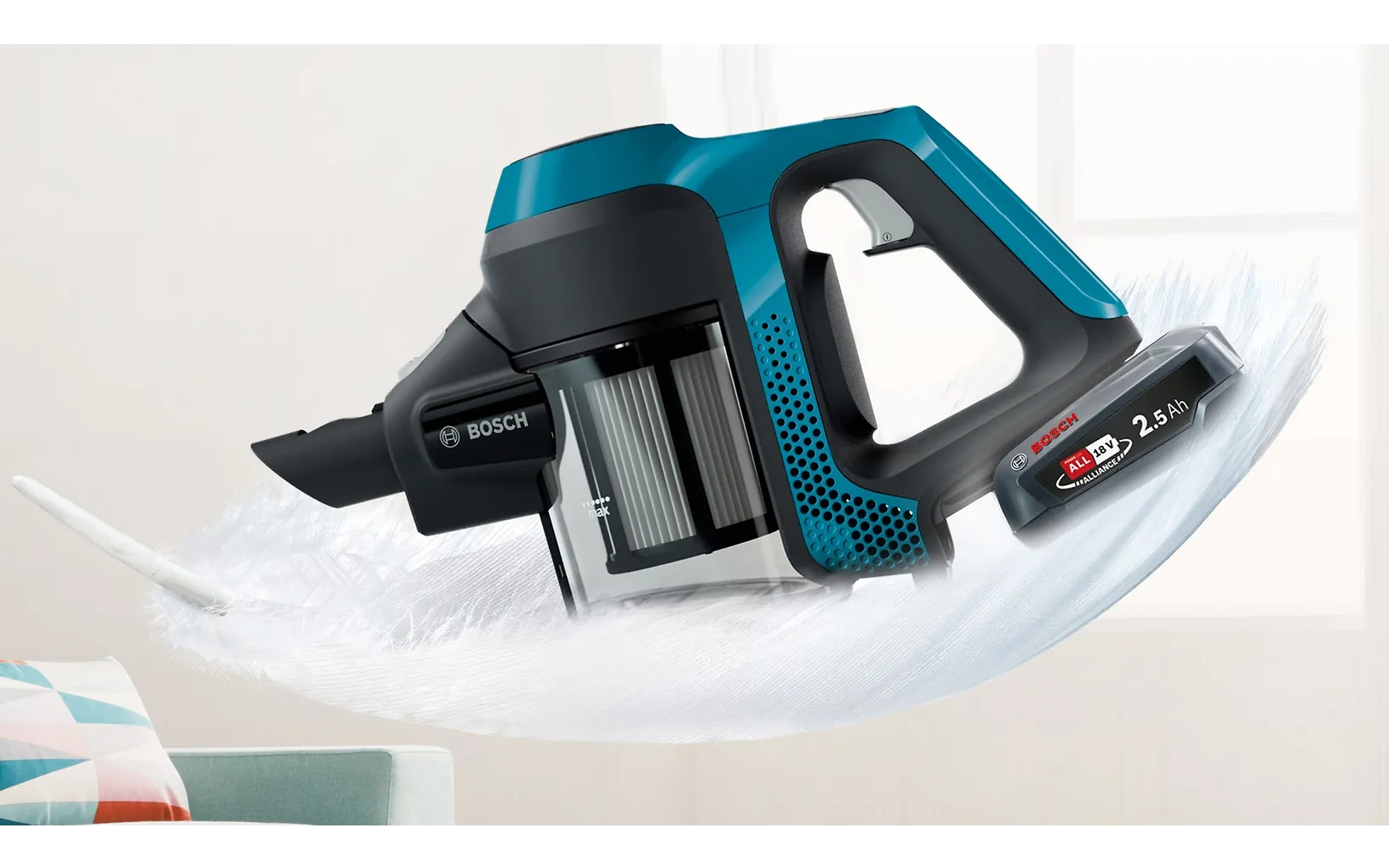 Bosch Unlimited 6 BBS611LAG -varsi-imuri, laguuninsininen - Image 3