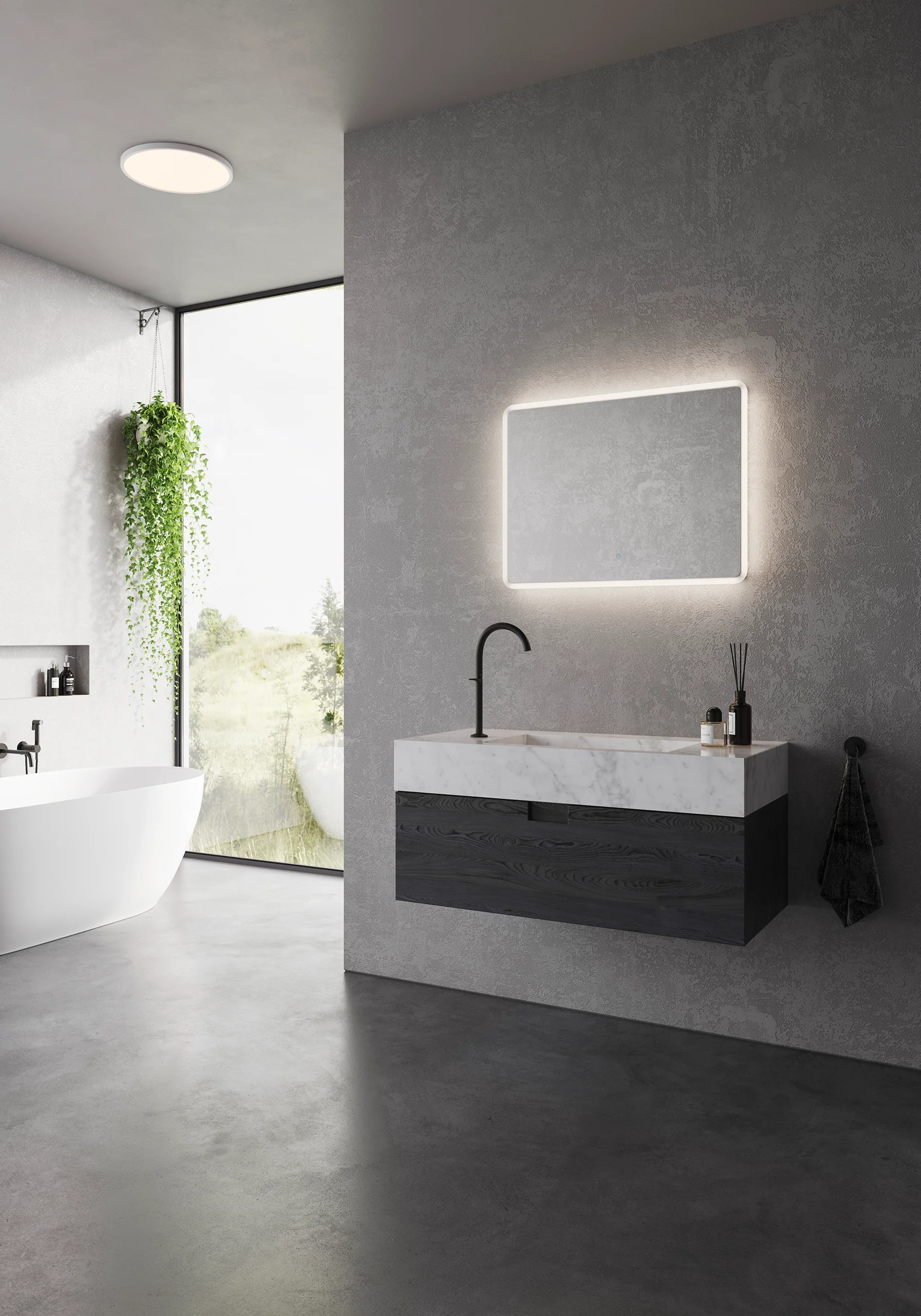 Dovina 60x80 cm peili LED-valoilla - Image 2