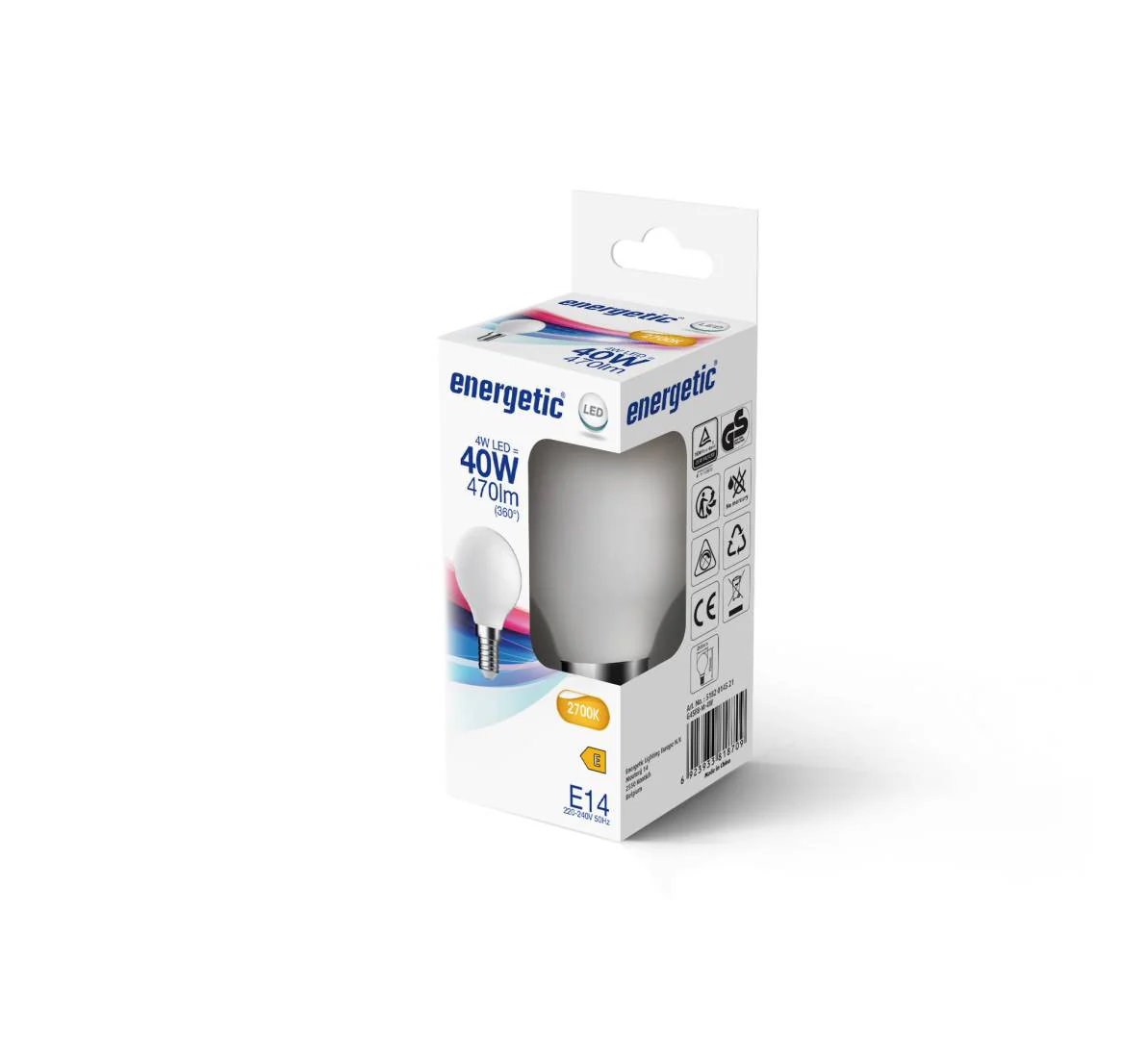 E14 G45 2700K 470lm opaali - Image 2