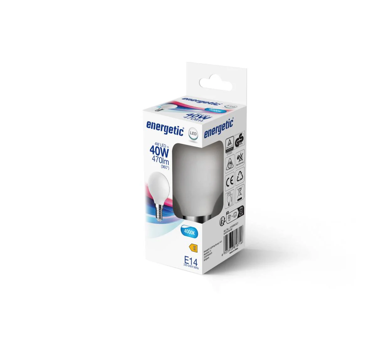 E14 G45 4000K 470lm opaali - Image 2