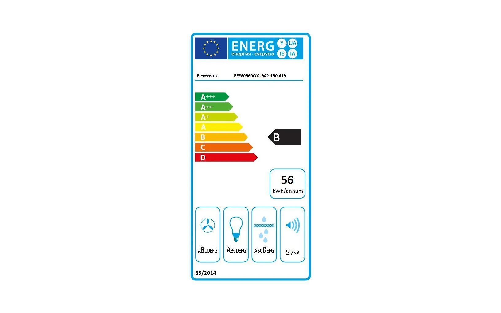 Electrolux EFF60560OX -liesituuletin, teräs, 60 cm - Image 7