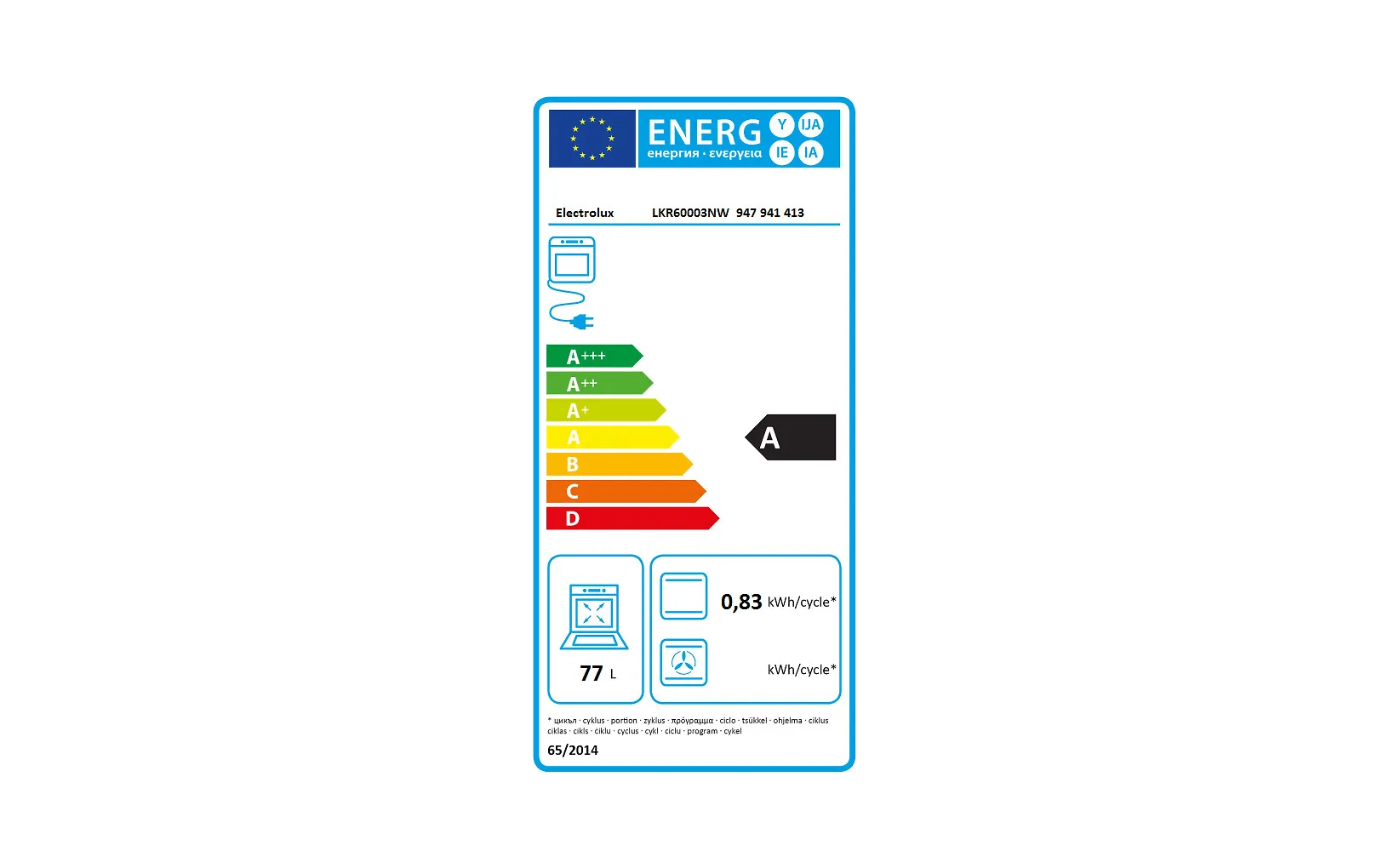Electrolux LKR60003NW keraaminen turvaliesi, valkoinen - Image 7