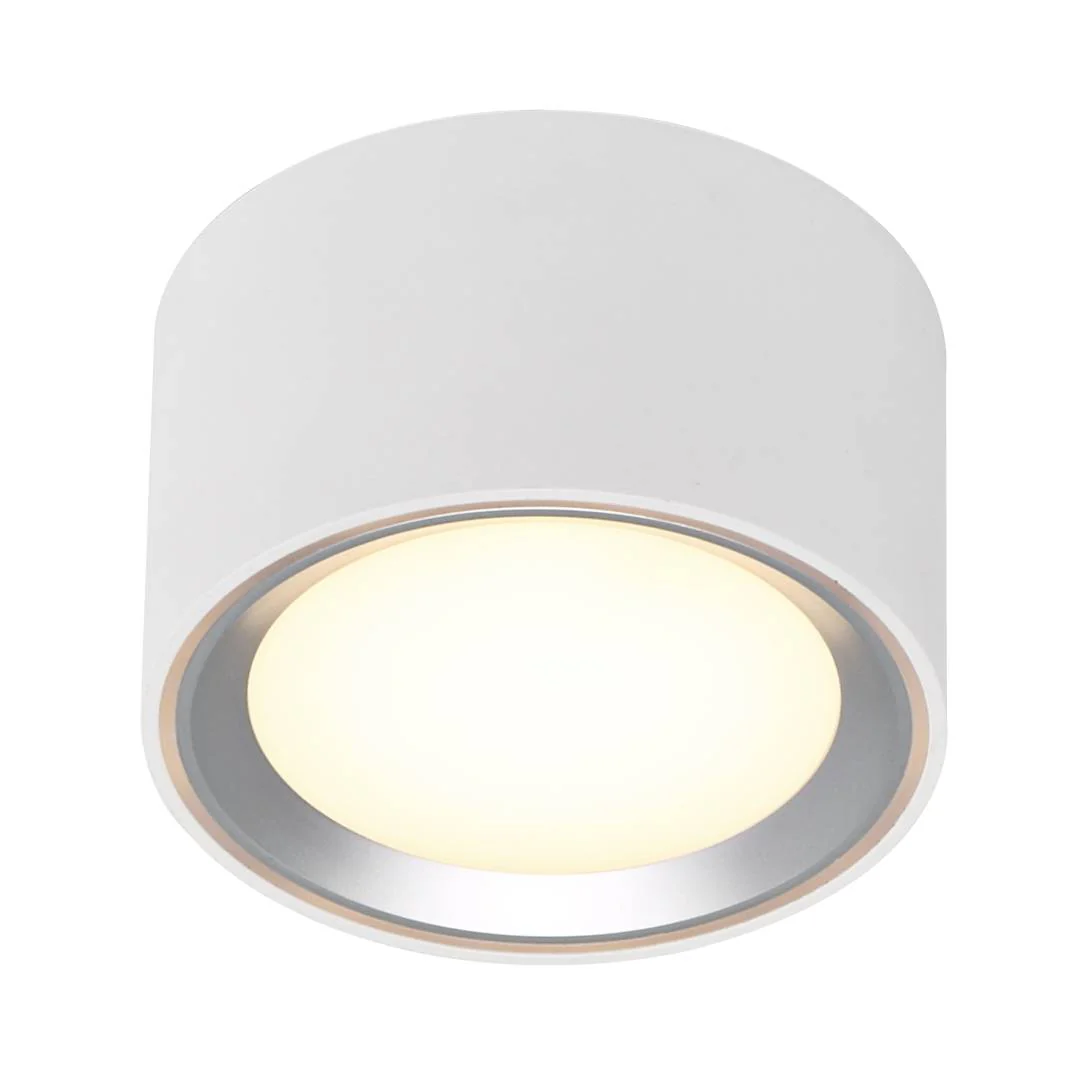 Fallon LED 8,5W alasvalo valk/harj.teräs