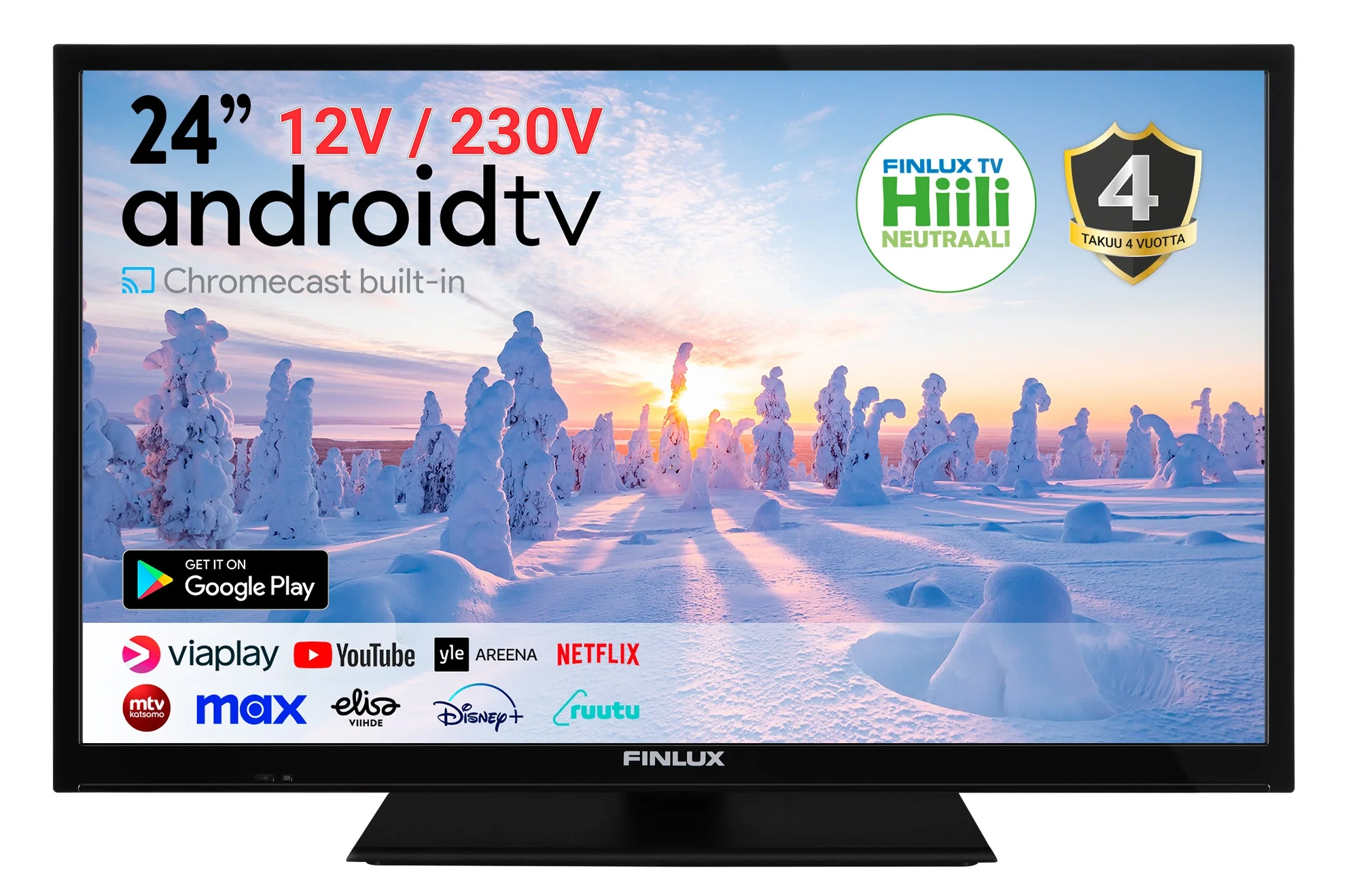 Finlux 24" M7 Android Smart TV 12V tuella (2025) - Image 2