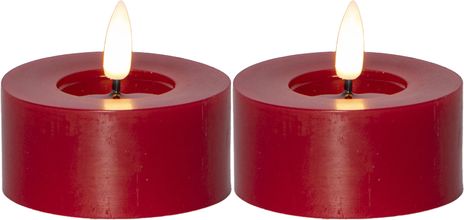 Flamme Flow LED tuikku 7cm punainen 2-pack - Image 2