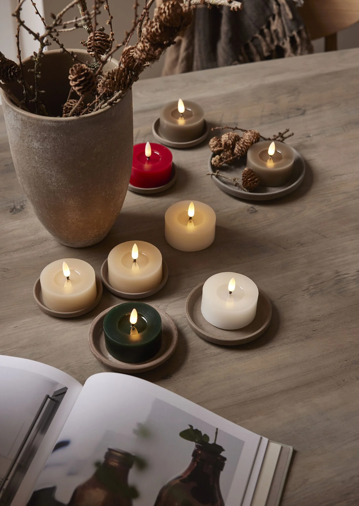 Flamme Flow LED tuikku 7cm punainen 2-pack - Image 6