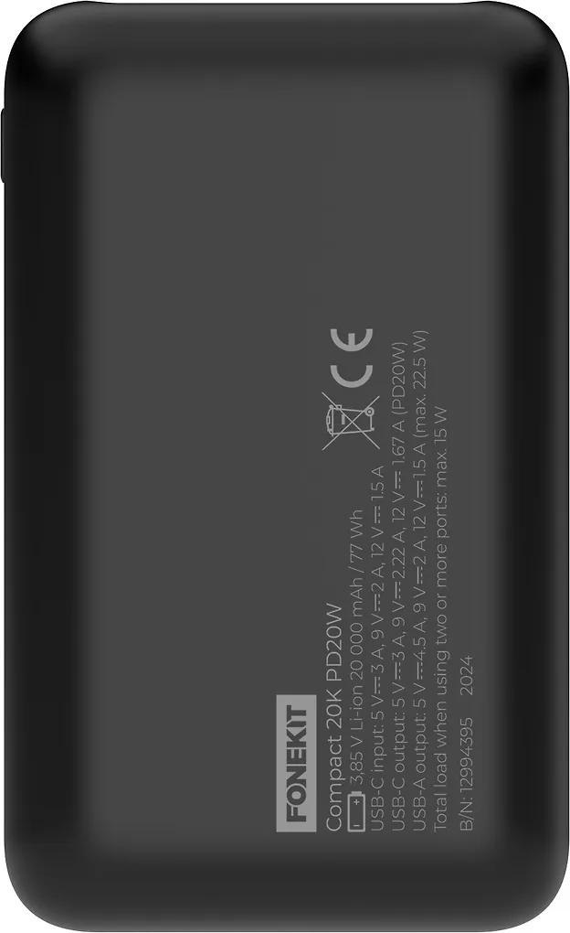 FoneKit Compact 20K PD20W -varavirtalähde, 20 000 mAh - Image 2