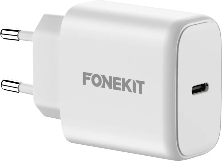 FoneKit GaN PD 65W -verkkovirtalaturi, USB-C, valkoinen - Image 5
