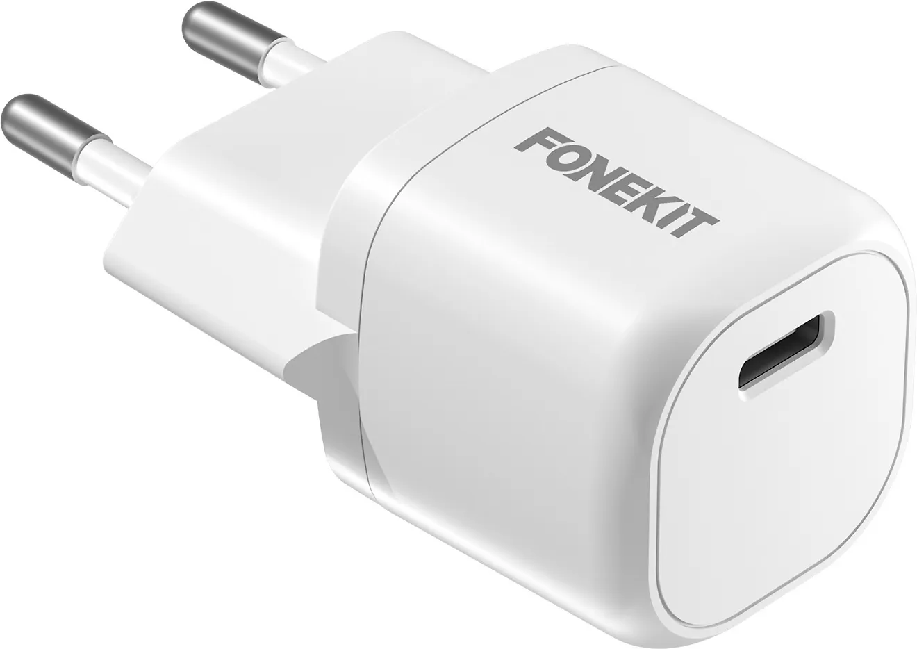 FoneKit Mini 20W -verkkovirtalaturi, USB-C, valkoinen - Image 3