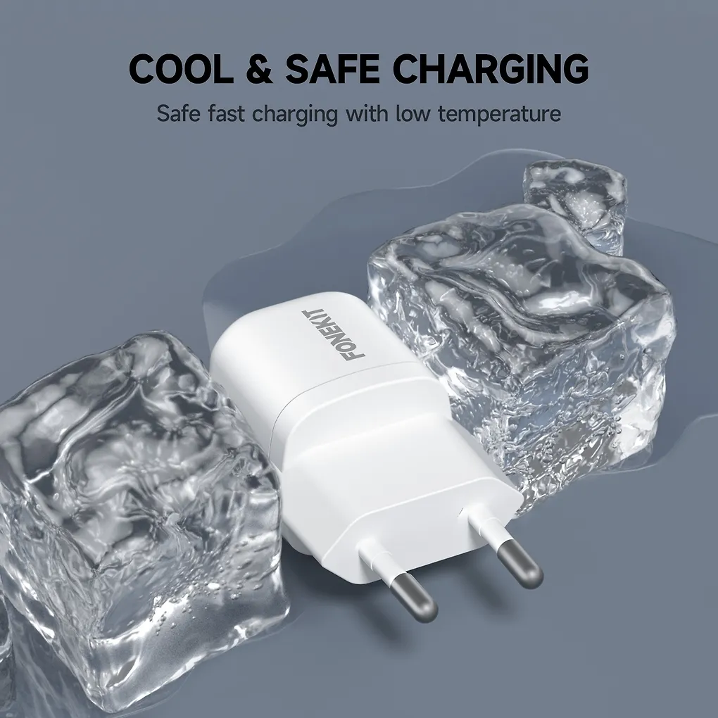 FoneKit Mini 20W -verkkovirtalaturi, USB-C, valkoinen - Image 6