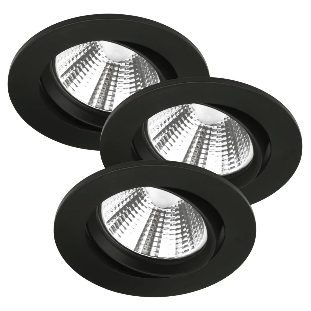 Fremont 3-Kit IP23 2700K LED-alasvalo musta