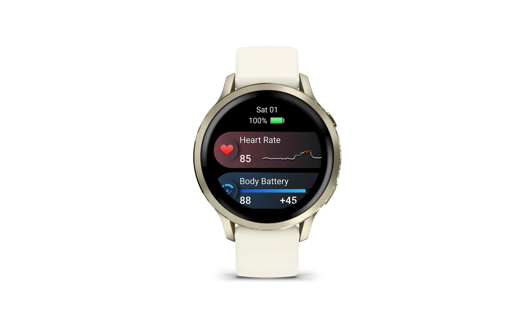 Garmin Venu 4 älykello, 41 mm, vaalea kulta / luunvärinen ranneke - Image 3