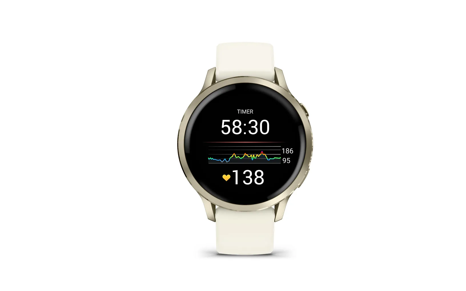 Garmin Venu 4 älykello, 41 mm, vaalea kulta / luunvärinen ranneke - Image 4