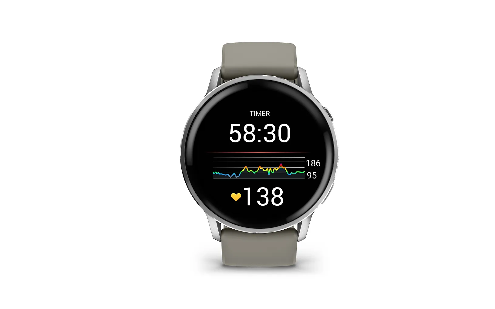 Garmin Venu 4 älykello, 45 mm, hopea / harmaa ranneke - Image 3