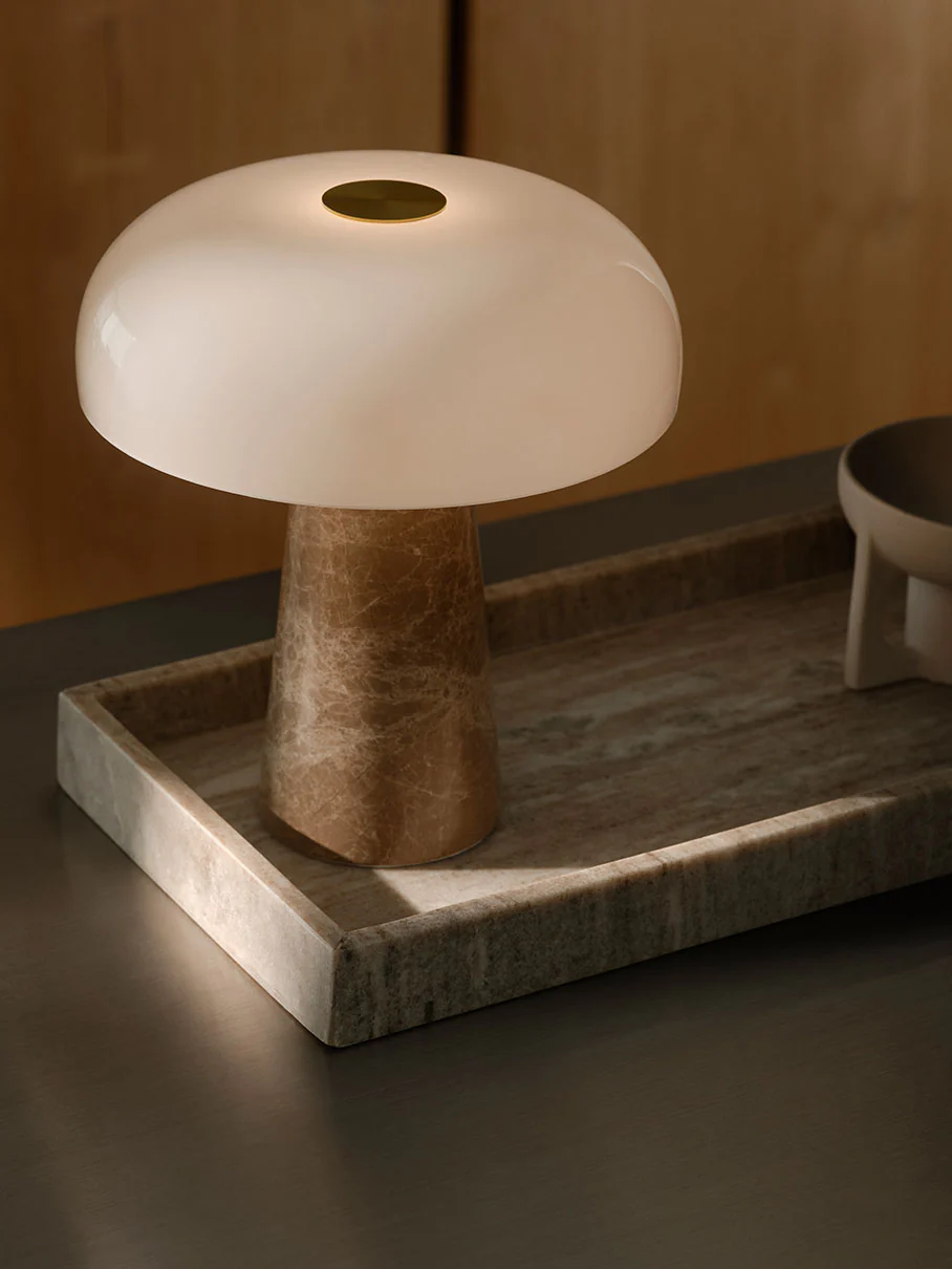 Glossy mini pöytävalaisin beige - Image 6