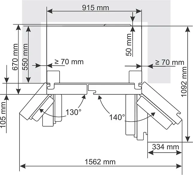 Gorenje NRR9185EABXLWD Side By Side, musta - Image 21