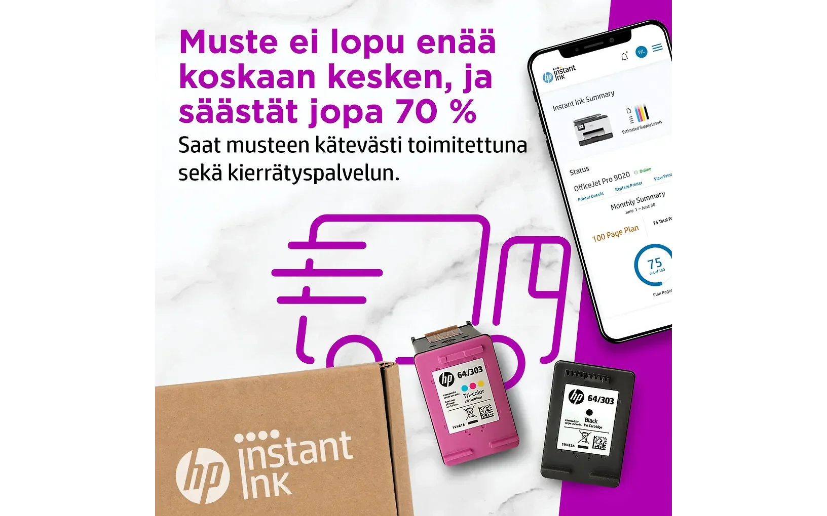 HP 304XL -mustekasetti, kolmiväri - Image 6
