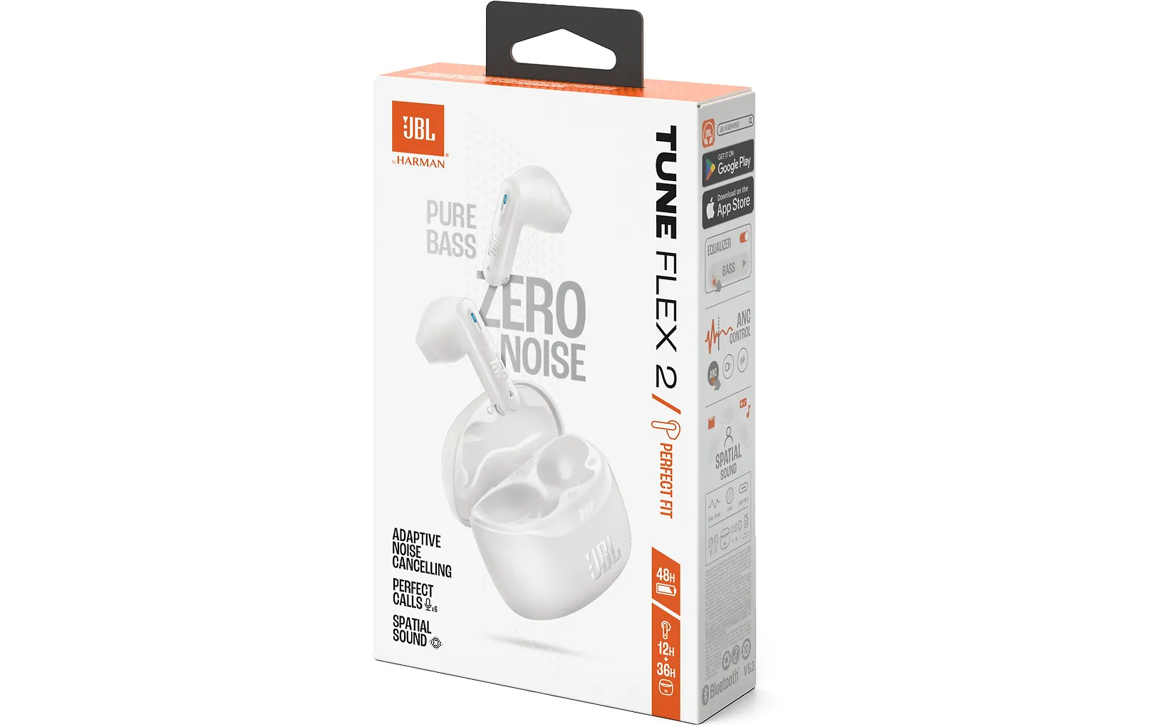 JBL Tune Flex 2 nappikuulokkeet aktiivisella melunvaimennuksella, valkoinen - Image 2