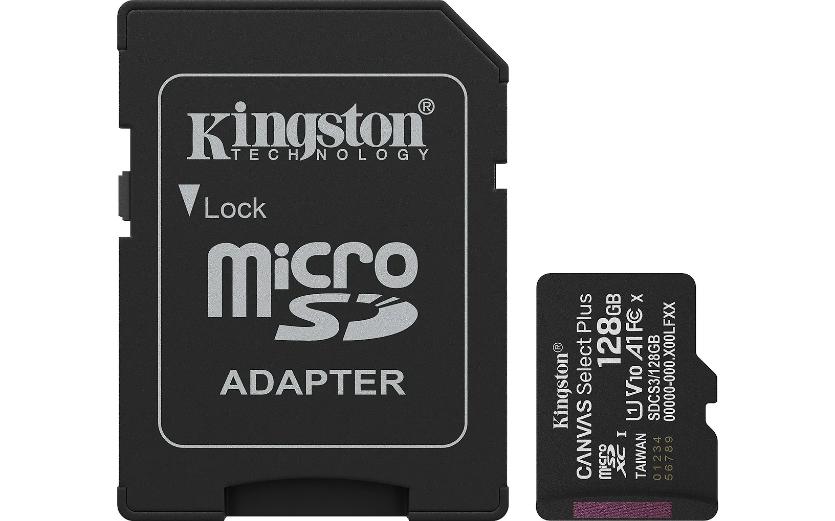 Kingston 128 Gt Canvas Select Plus Gen3 UHS-I microSD muistikortti + SD-adapteri - Image 3