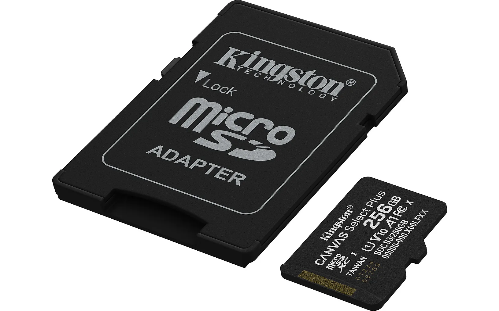 Kingston 256 Gt Canvas Select Plus Gen3 UHS-I microSD muistikortti + SD-adapteri - Image 3