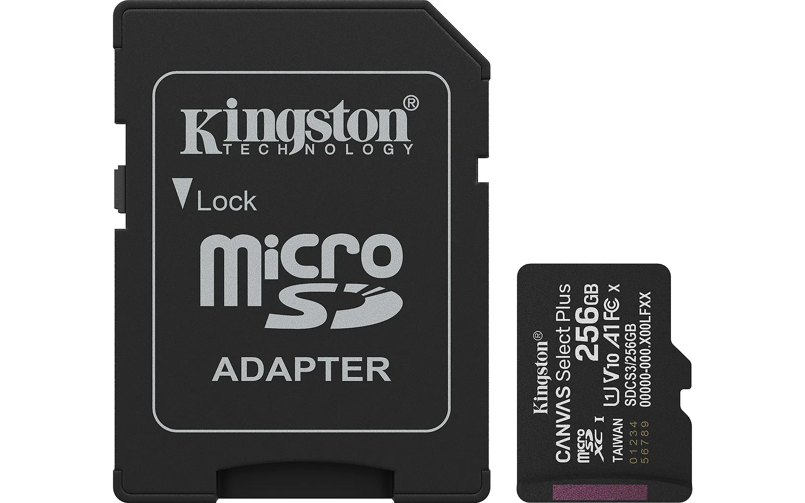 Kingston 256 Gt Canvas Select Plus Gen3 UHS-I microSD muistikortti + SD-adapteri - Image 4