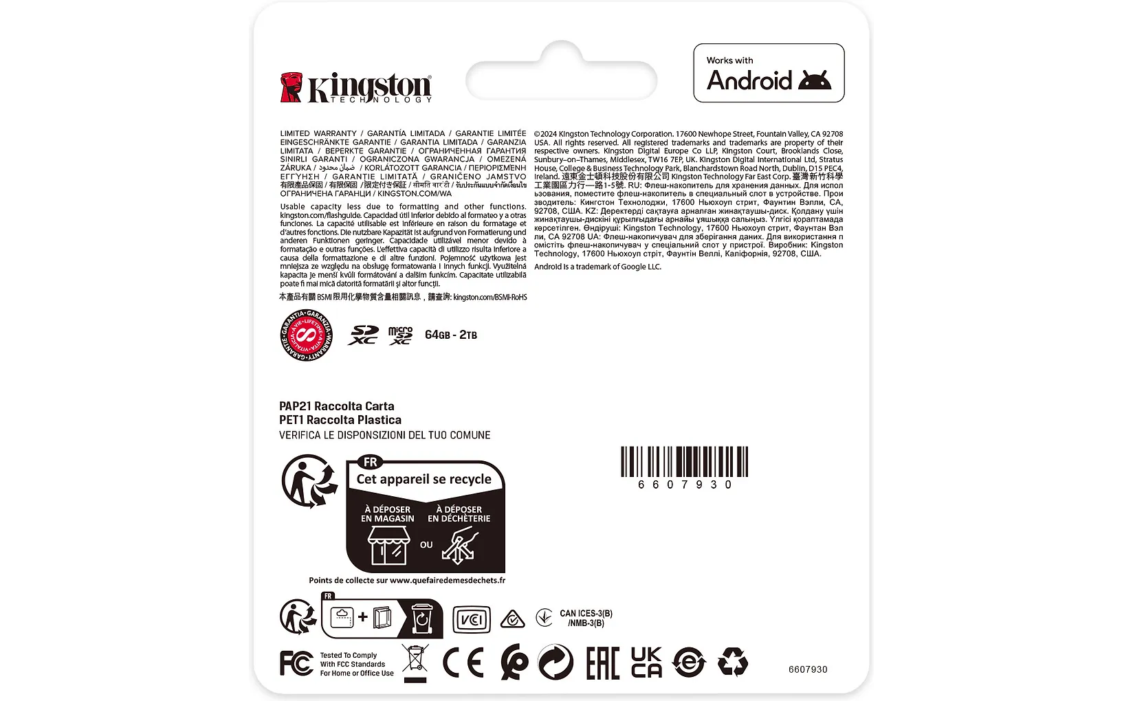 Kingston 64 Gt Canvas Select Plus Gen3 UHS-I microSD muistikortti - Image 4