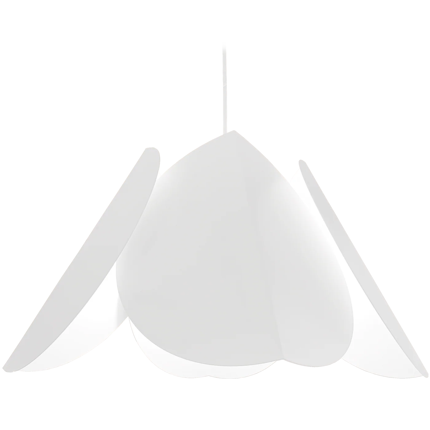 Lehmus L design-riippuvalaisin mattavalkoinen