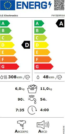 LG F4Y5ERP0W -kuivaava pesukone - Image 14