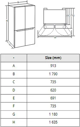 LG GSXV91MCAE Side By Side, musta teräs - Image 19