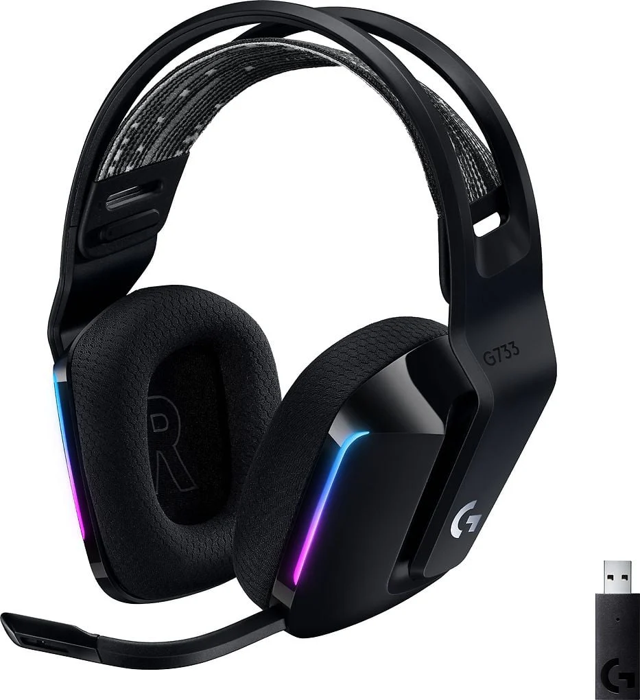 Logitech G733 Lightspeed -langattomat pelikuulokkeet, musta - Image 3