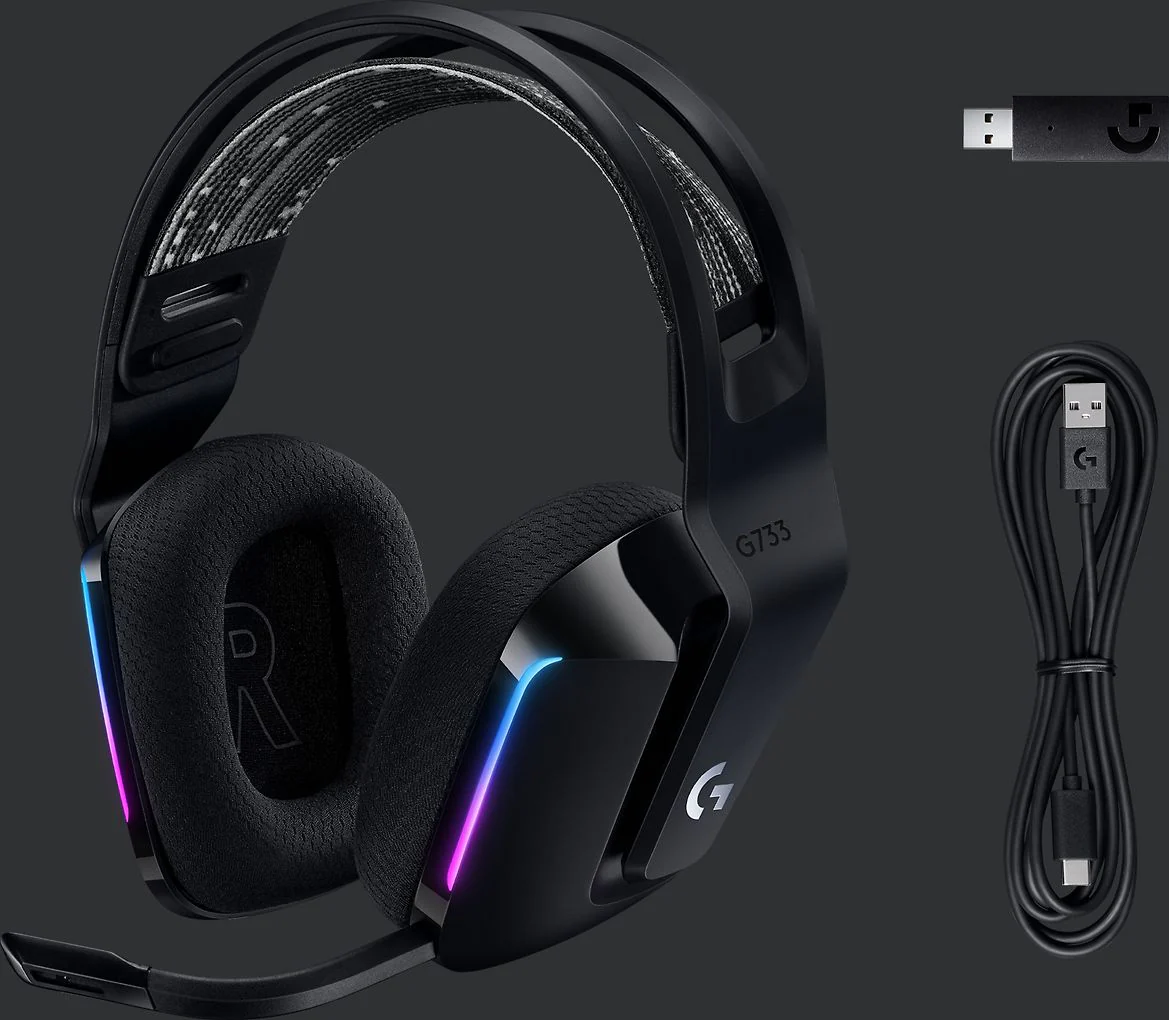 Logitech G733 Lightspeed -langattomat pelikuulokkeet, musta - Image 7