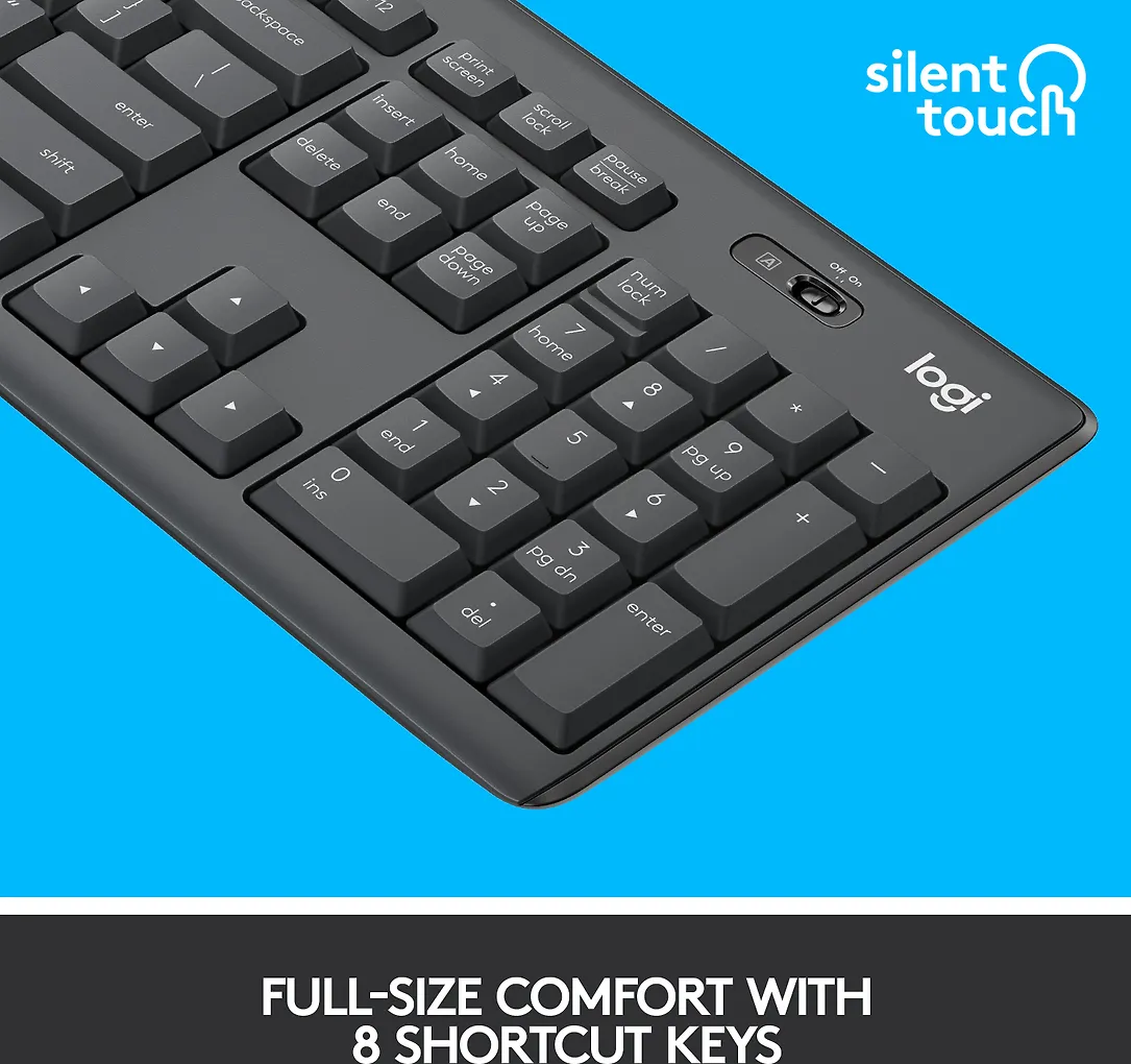 Logitech MK295 -näppäimistö ja hiiri, musta - Image 10