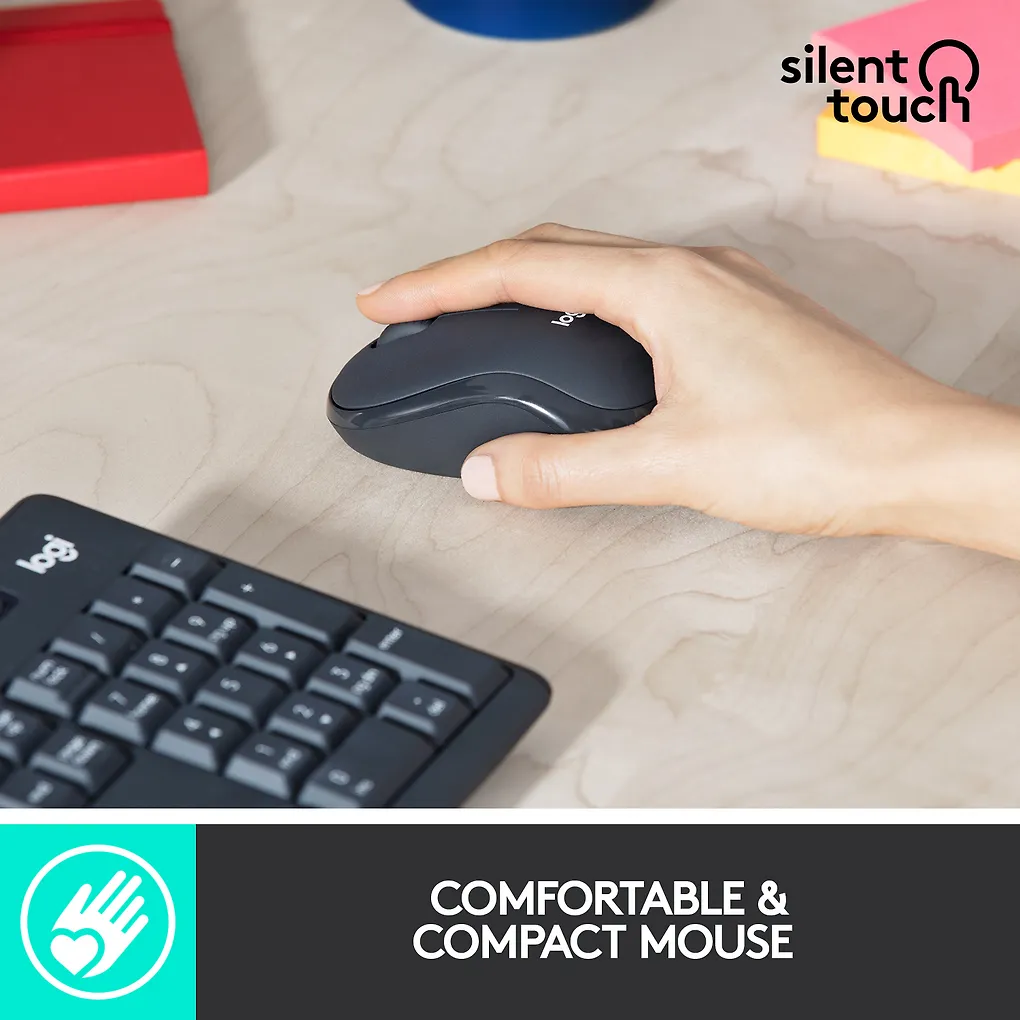 Logitech MK295 -näppäimistö ja hiiri, musta - Image 11