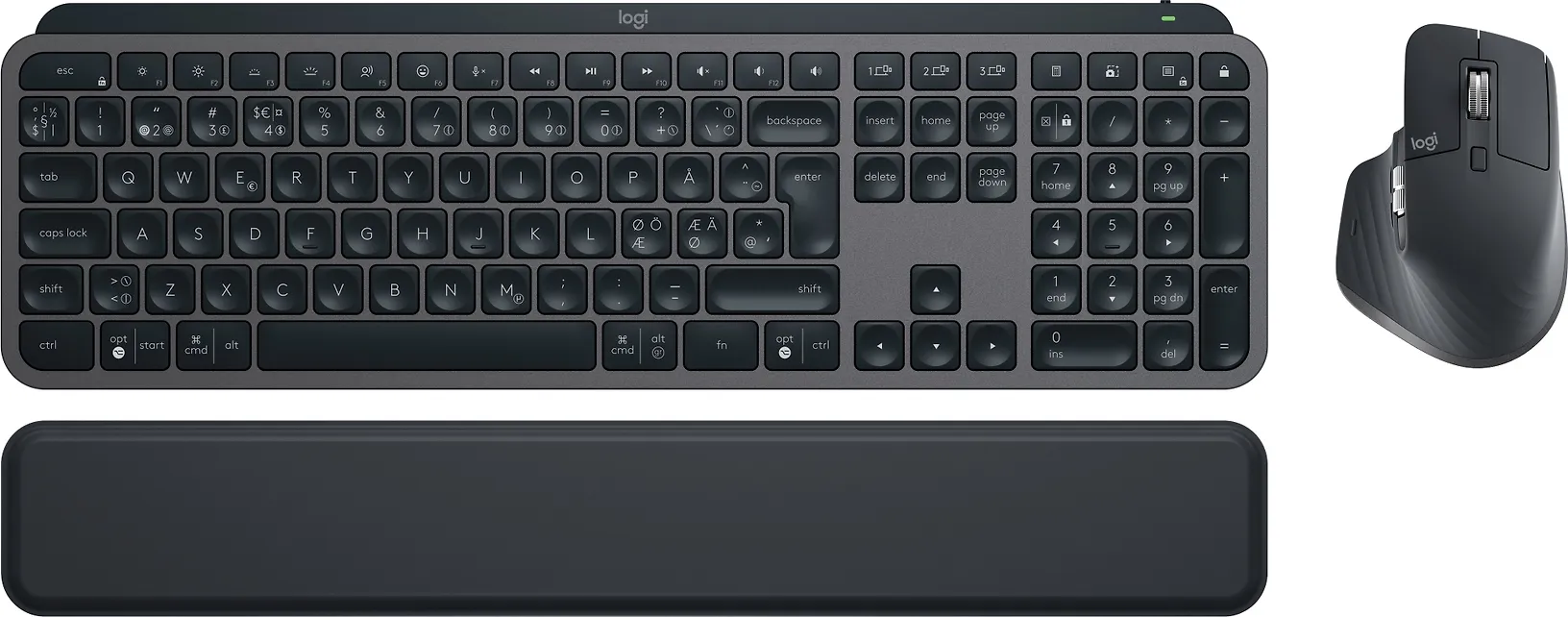 Logitech MX Keys S Combo -näppäimistö ja hiiri rannetuella, grafiitinharmaa - Image 3
