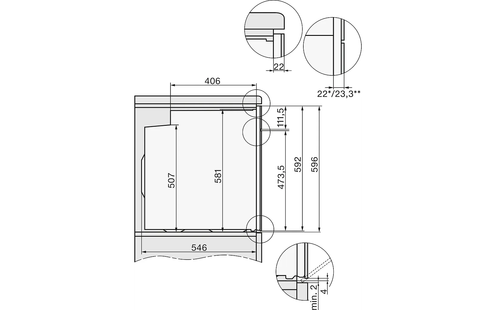 Miele H 2455 B erillisuuni, musta - Image 5