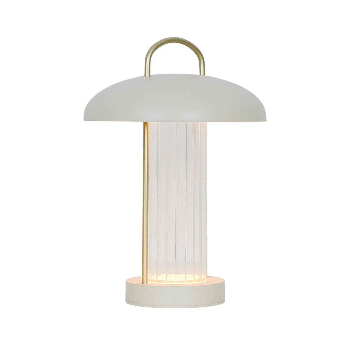 Mirano ladattava pöytävalaisin beige - Image 5