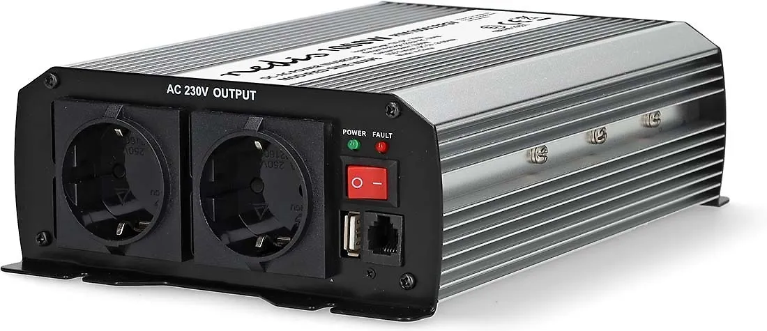 Nedis PIM100012FGY invertteri, 12 V, 1000 W, muokattu siniaalto - Image 6