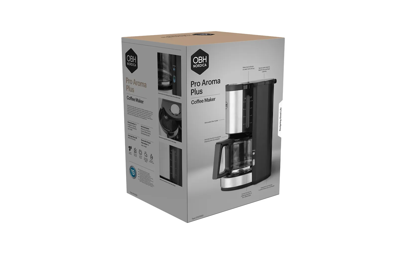 OBH Nordica Pro Aroma Plus kahvinkeitin 1,25 l / 10 kupillista - Image 12