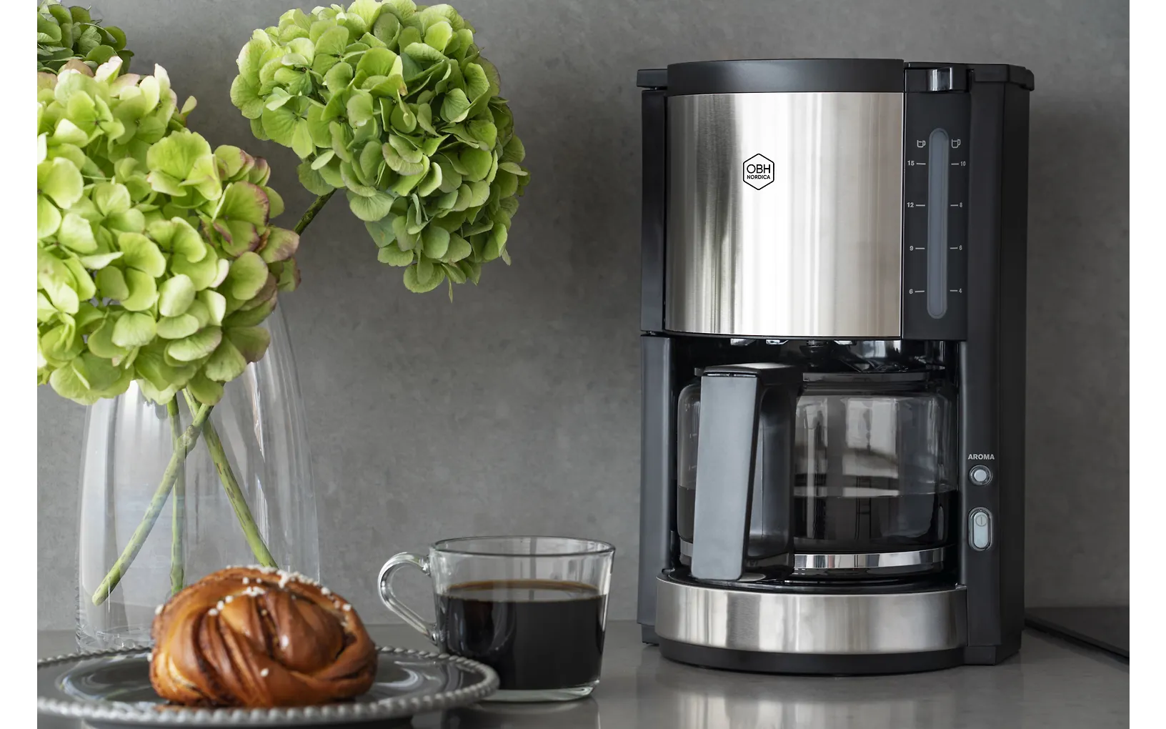 OBH Nordica Pro Aroma Plus kahvinkeitin 1,25 l / 10 kupillista - Image 3