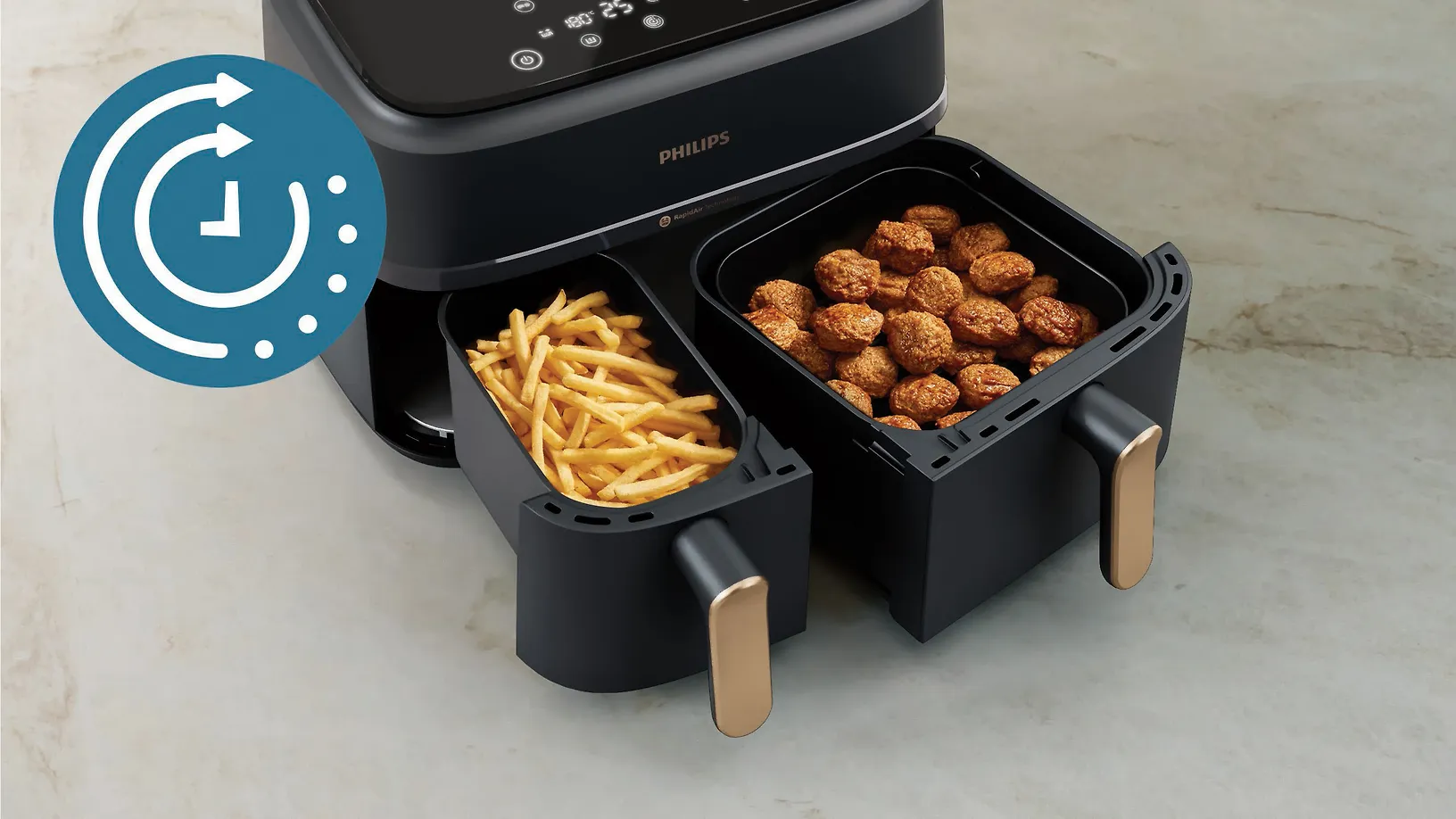 Philips 3000 Series Dual Basket airfryer (NA352/00) - Image 6